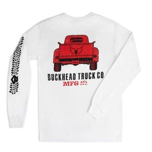 Buckhead Truck "Tailgate" Long Sleeve White T-shirt
